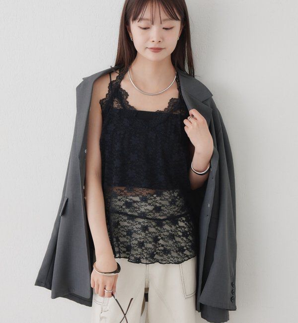  「レースペプラムホルターキャミ」|Tシャツ・カットソー|