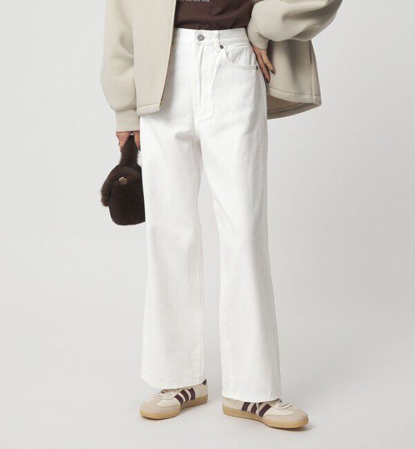 UNITED ARROWS green label relaxing「［size SHORT/TALLあり］ワイド デニム パンツ」|デニム|OFF WHITE