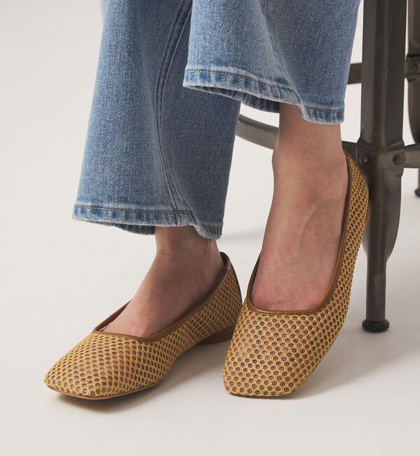 UNITED ARROWS green label relaxing「メッシュ フラットシューズ」|ローファー|NATURAL