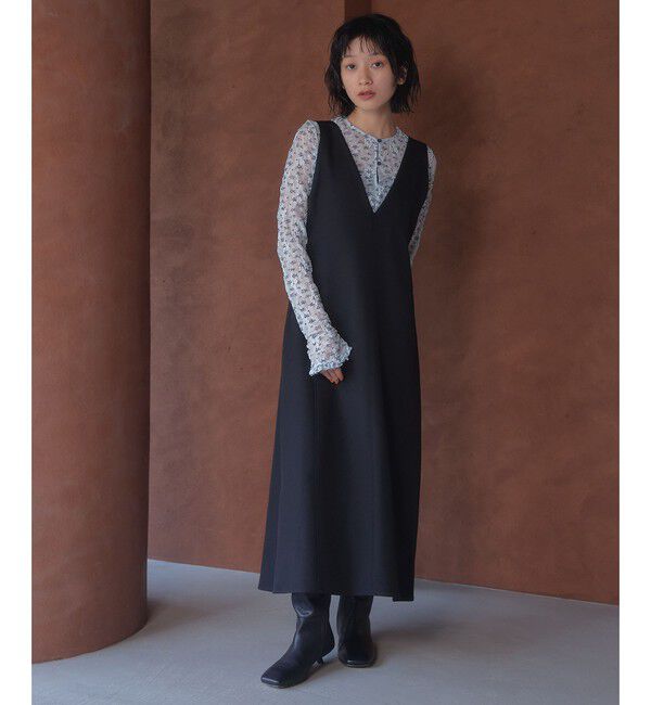 EMMEL REFINES「＜EMMEL REFINES＞EM Vカット 2WAY ジャンスカ」|ワンピース|