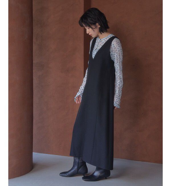 EMMEL REFINES「＜EMMEL REFINES＞EM Vカット 2WAY ジャンスカ」|ワンピース|