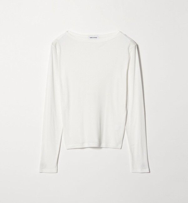 EMMEL REFINES「＜EMMEL REFINES＞EM テレコ ボートネック プルオーバー」|Tシャツ・カットソー|WHITE