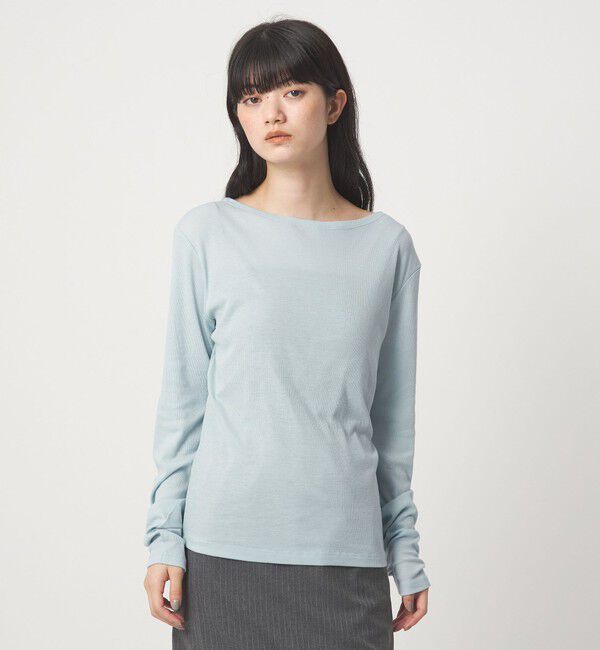 EMMEL REFINES「＜EMMEL REFINES＞EM テレコ ボートネック プルオーバー」|Tシャツ・カットソー|