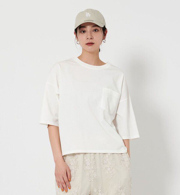 BEAUTY&YOUTH UNITED ARROWS「ドルマンスリーブ ポケット Tシャツ 接触冷感」|Tシャツ・カットソー|OFF WHITE