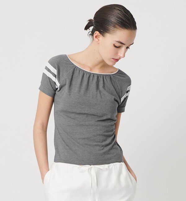ATTISESSION「＜ATTISESSION＞ライン ショートスリーブ Tシャツ」|Tシャツ・カットソー|MD.GRAY