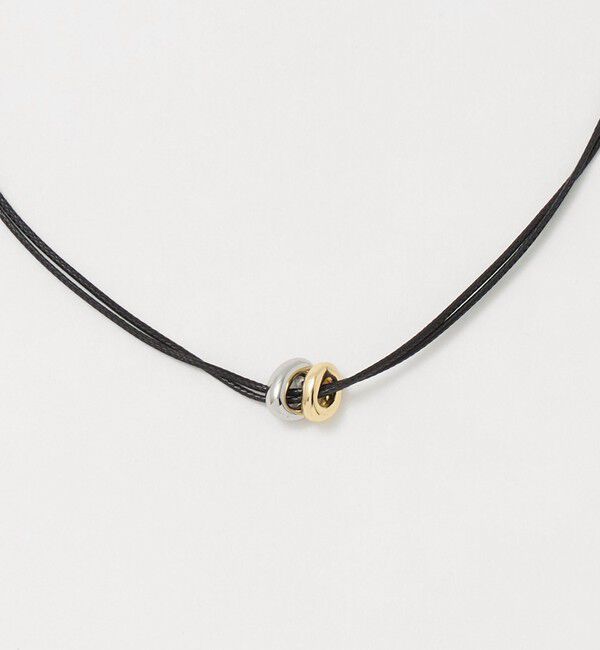 BEAUTY&YOUTH UNITED ARROWS「リング コード チョーカー」|ネックレス|BLACK