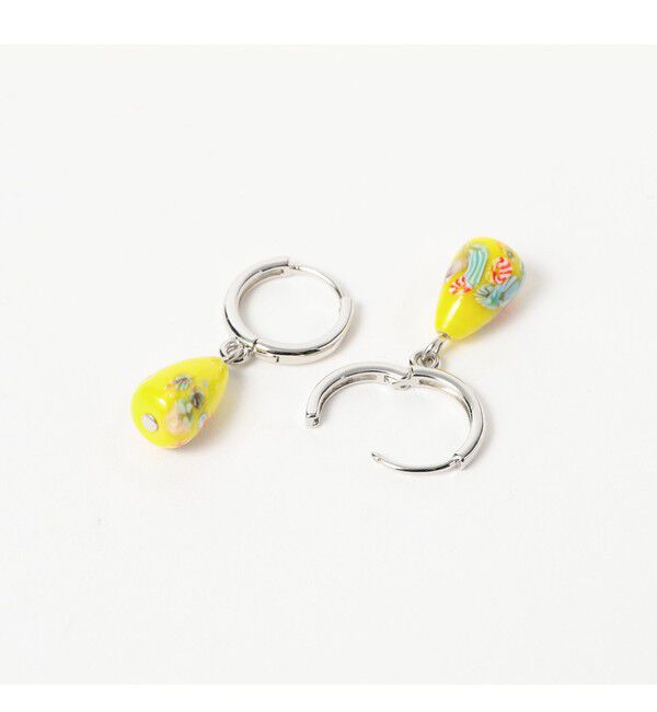 Ray BEAMS 「ガラス ボール フープ ピアス」|ピアス|