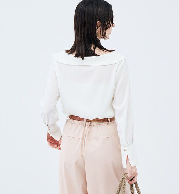 NOLLEY'S sophi「ウォッシャブルロールカラージョーゼットブラウス」|シャツ・ブラウス|