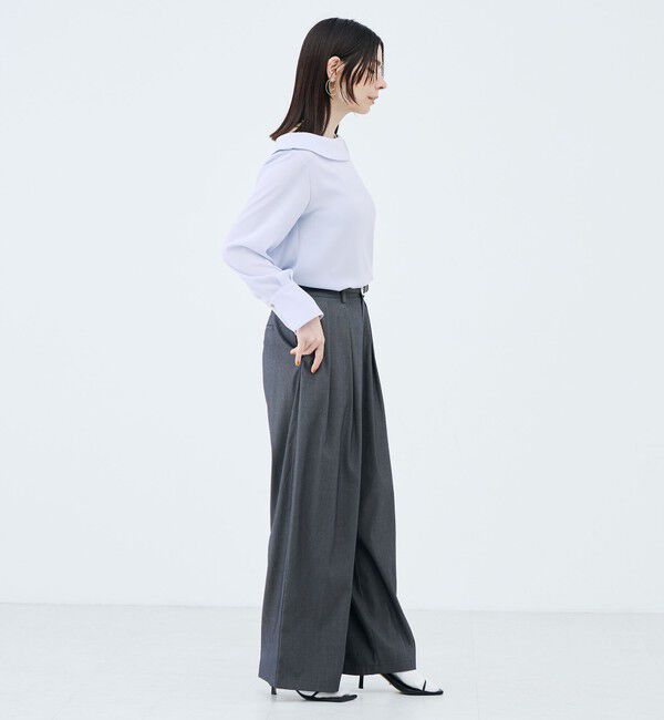 NOLLEY'S sophi「ウォッシャブルロールカラージョーゼットブラウス」|シャツ・ブラウス|