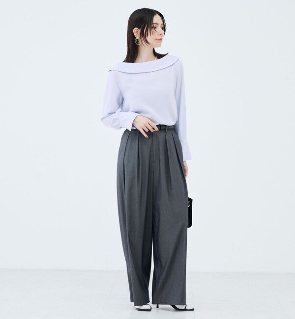 NOLLEY'S sophi「ウォッシャブルロールカラージョーゼットブラウス」|シャツ・ブラウス|