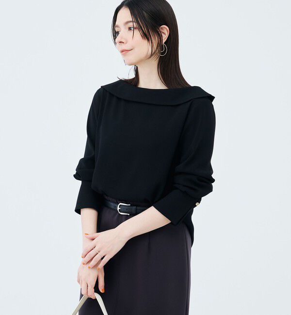 NOLLEY'S sophi「ウォッシャブルロールカラージョーゼットブラウス」|シャツ・ブラウス|