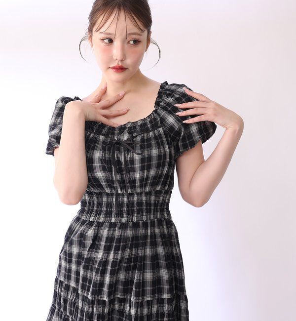  「【新色追加/XSサイズあり】ウエストシャーリングリボンロングワンピース」|ワンピース|