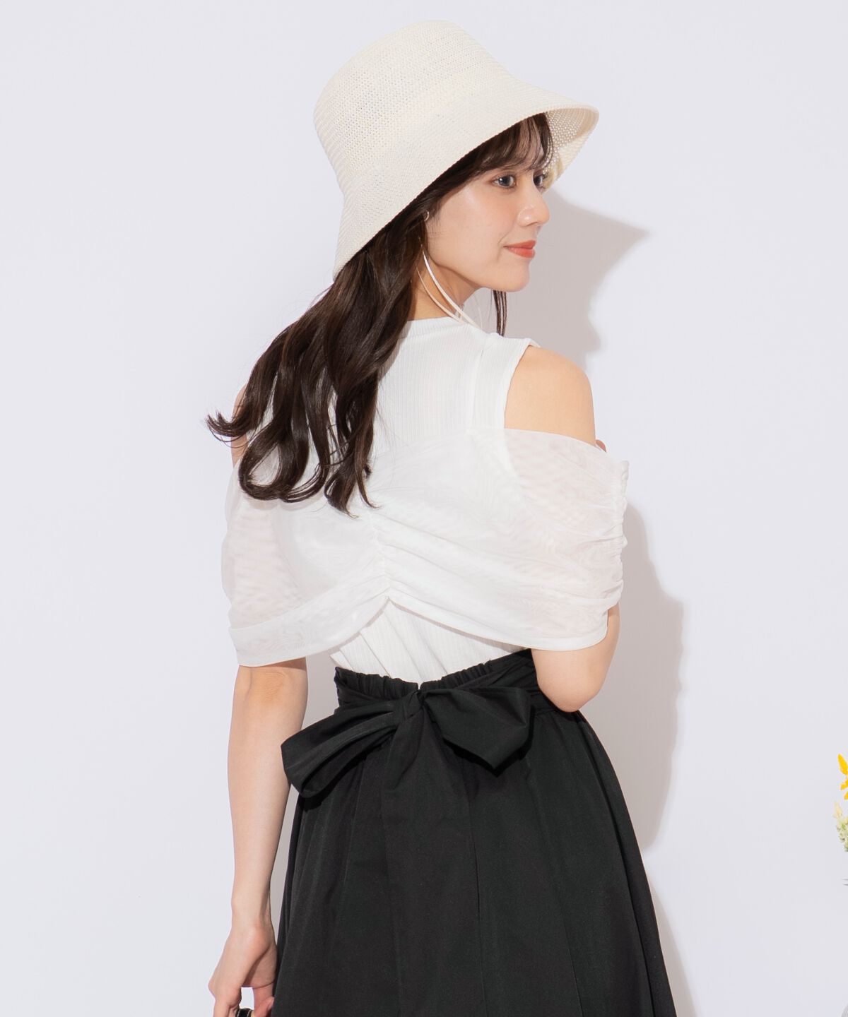 WILLSELECTION「リボンレイヤードカットトップス」|Tシャツ・カットソー|