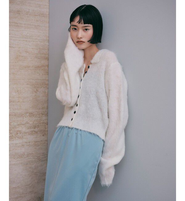 EMMEL REFINES「＜EMMEL REFINES＞EM フラッフィー エリボタン カーディガン」|カーディガン|