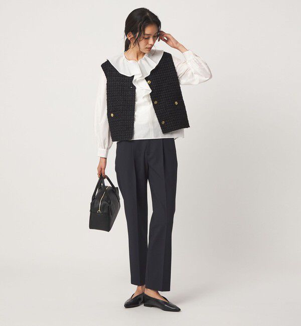 UNITED ARROWS green label relaxing「［size SHORT/TALLあり］ライト ダブルクロス テーパード パンツ」|スラックス|