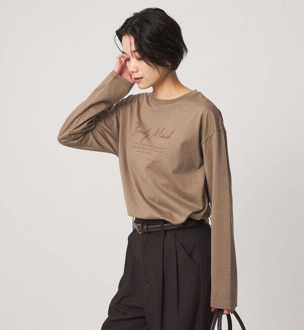 UNITED ARROWS green label relaxing「ロゴ ロングスリーブ Tシャツ」|Tシャツ・カットソー|BEIGE