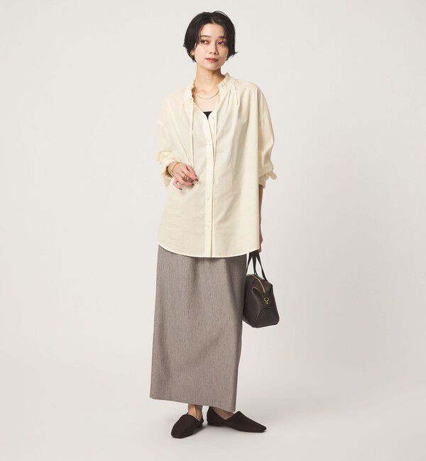 UNITED ARROWS green label relaxing「［size SHORTあり］フリルネック 2WAY ブラウス」|シャツ・ブラウス|
