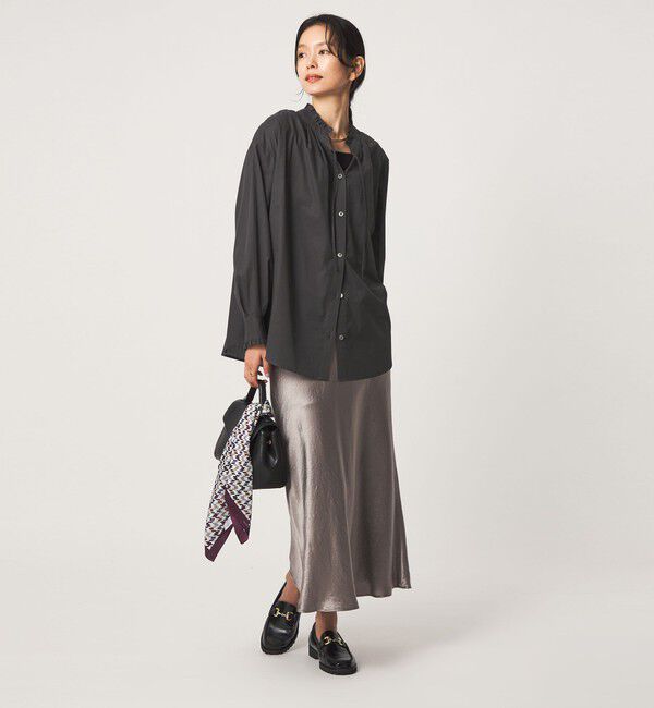 UNITED ARROWS green label relaxing「［size SHORTあり］フリルネック 2WAY ブラウス」|シャツ・ブラウス|
