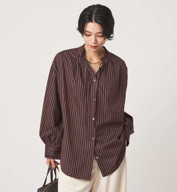 UNITED ARROWS green label relaxing「［size SHORTあり］フリルネック 2WAY ブラウス」|シャツ・ブラウス|