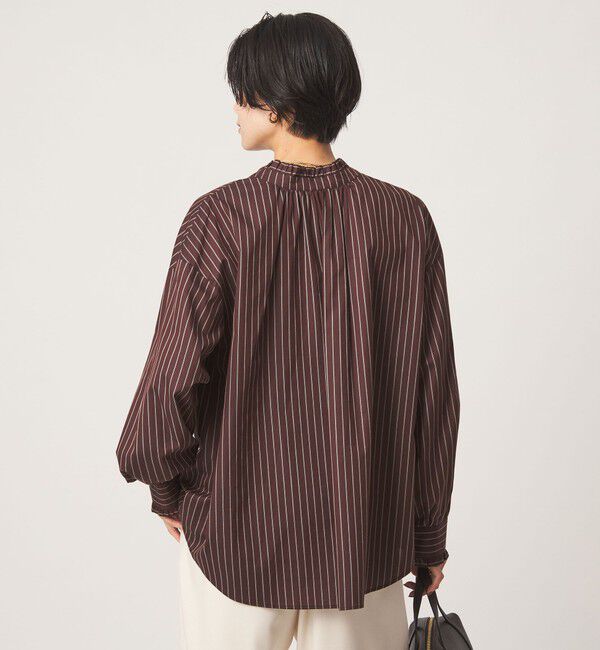 UNITED ARROWS green label relaxing「［size SHORTあり］フリルネック 2WAY ブラウス」|シャツ・ブラウス|
