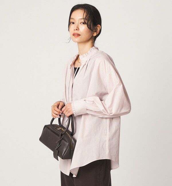 UNITED ARROWS green label relaxing「［size SHORTあり］フリルネック 2WAY ブラウス」|シャツ・ブラウス|