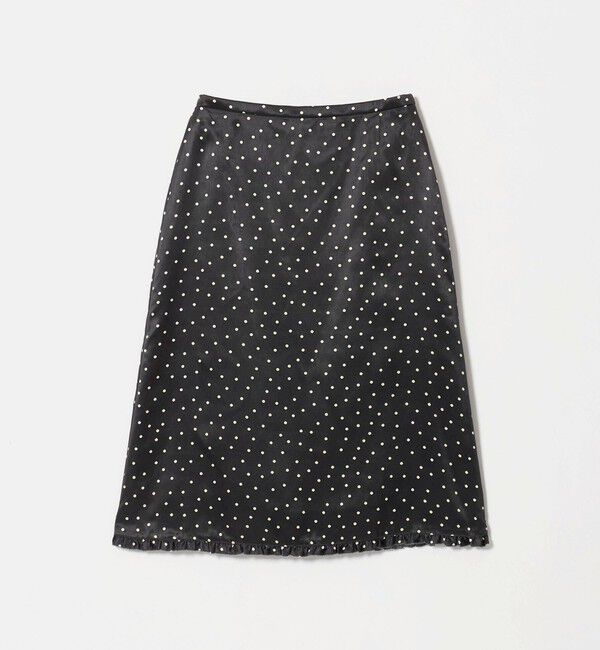 BEAUTY&YOUTH UNITED ARROWS「ドット フリル ミディアムスカート」|スカート|BLACK
