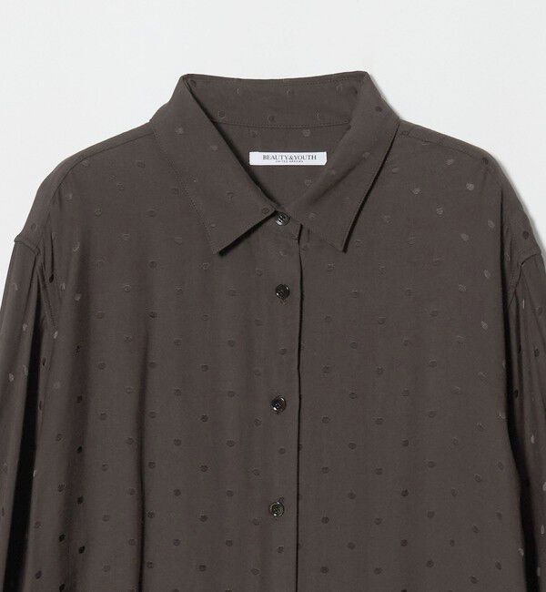 BEAUTY&YOUTH UNITED ARROWS「レーヨン ドットジャガード タック レギュラーカラー シャツ」|シャツ・ブラウス|