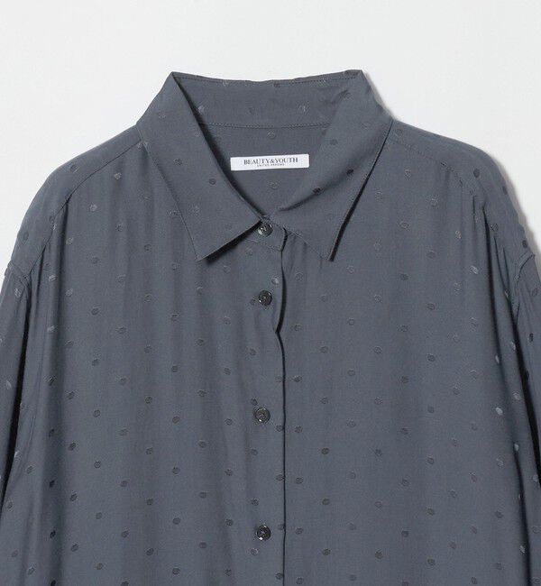 BEAUTY&YOUTH UNITED ARROWS「レーヨン ドットジャガード タック レギュラーカラー シャツ」|シャツ・ブラウス|