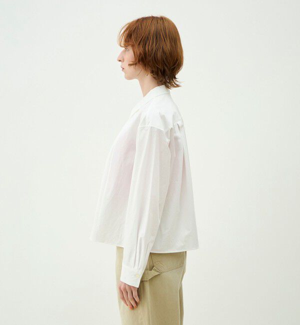 MACPHEE「コットンタイプライター ジップブラウス」|シャツ・ブラウス|