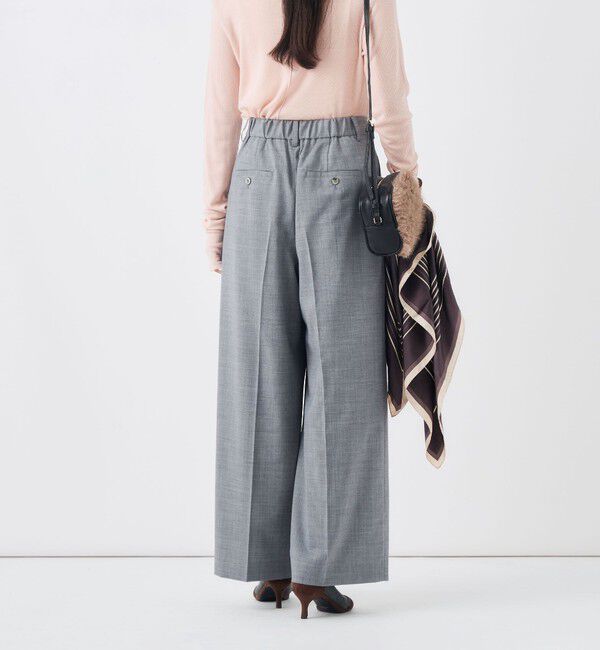 NOLLEY'S「【一部WEB限定サイズ】《抗ピル/防シワ》ウォッシャブルポリウール梳毛タックワイドパンツ」|その他|