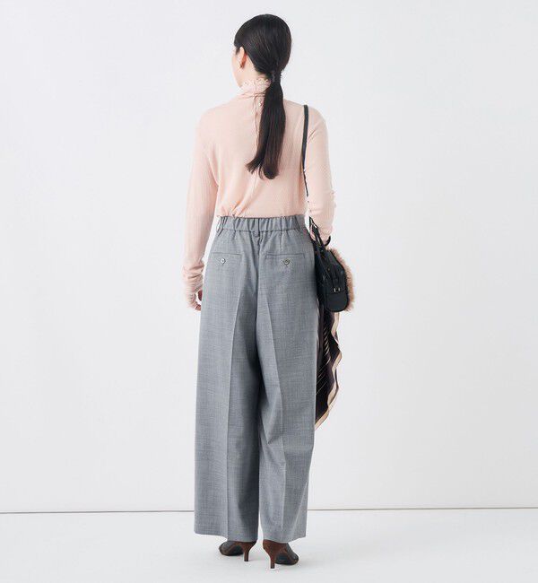 NOLLEY'S「【一部WEB限定サイズ】《抗ピル/防シワ》ウォッシャブルポリウール梳毛タックワイドパンツ」|その他|
