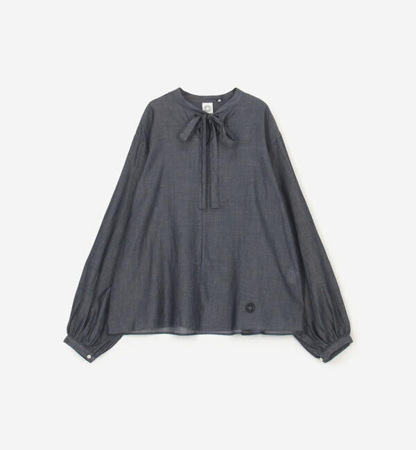 ORCIVAL「ORCIVAL | デニムローン リボンタイブラウス WOMEN」|シャツ・ブラウス|INDIGO