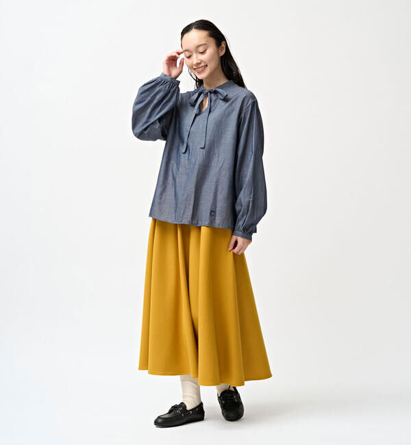 ORCIVAL「ORCIVAL | デニムローン リボンタイブラウス WOMEN」|シャツ・ブラウス|