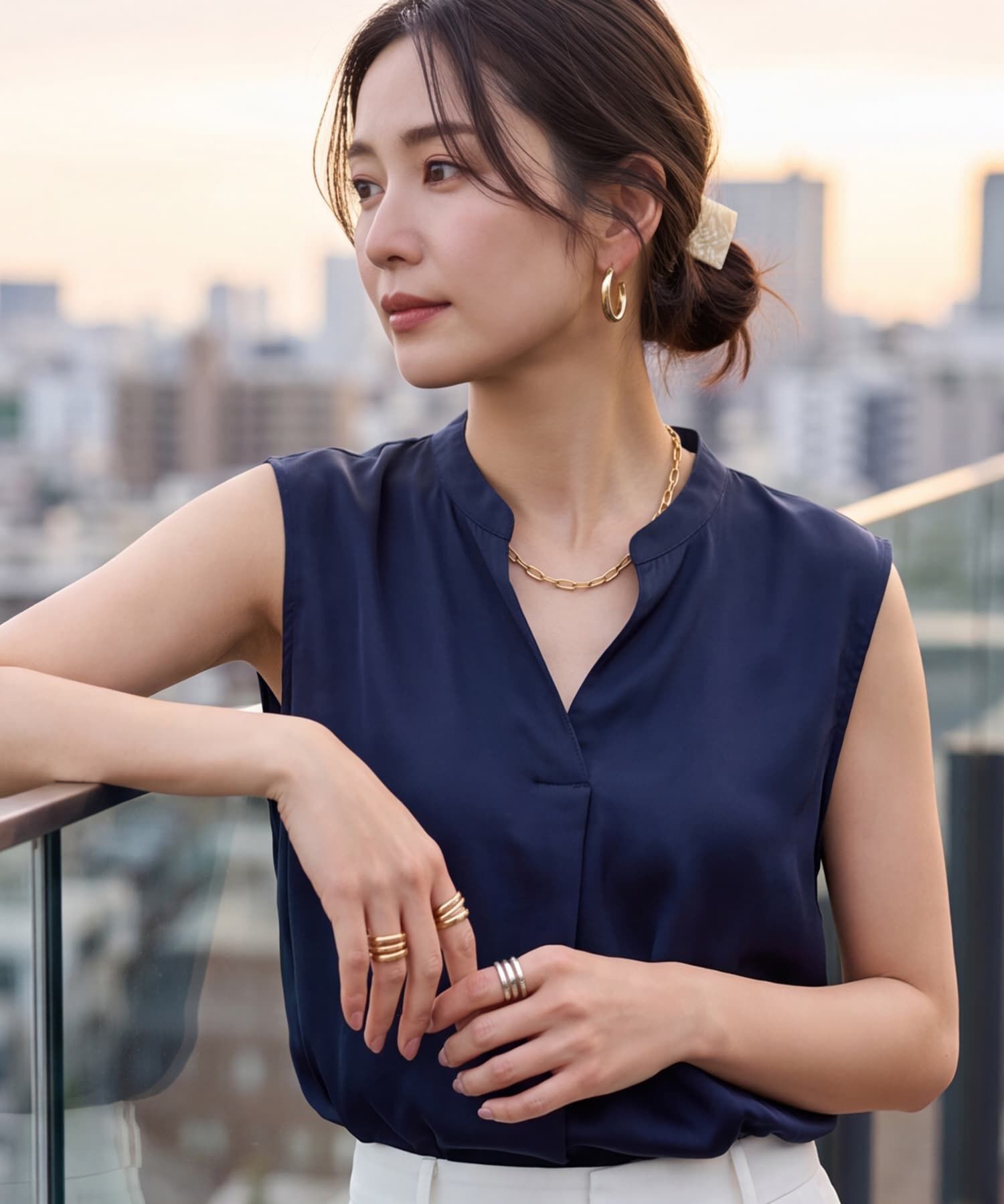 STYLE DELI「【DELI by】ニュアンスマーブル アーチヘアゴム」|ヘアゴム・シュシュ|