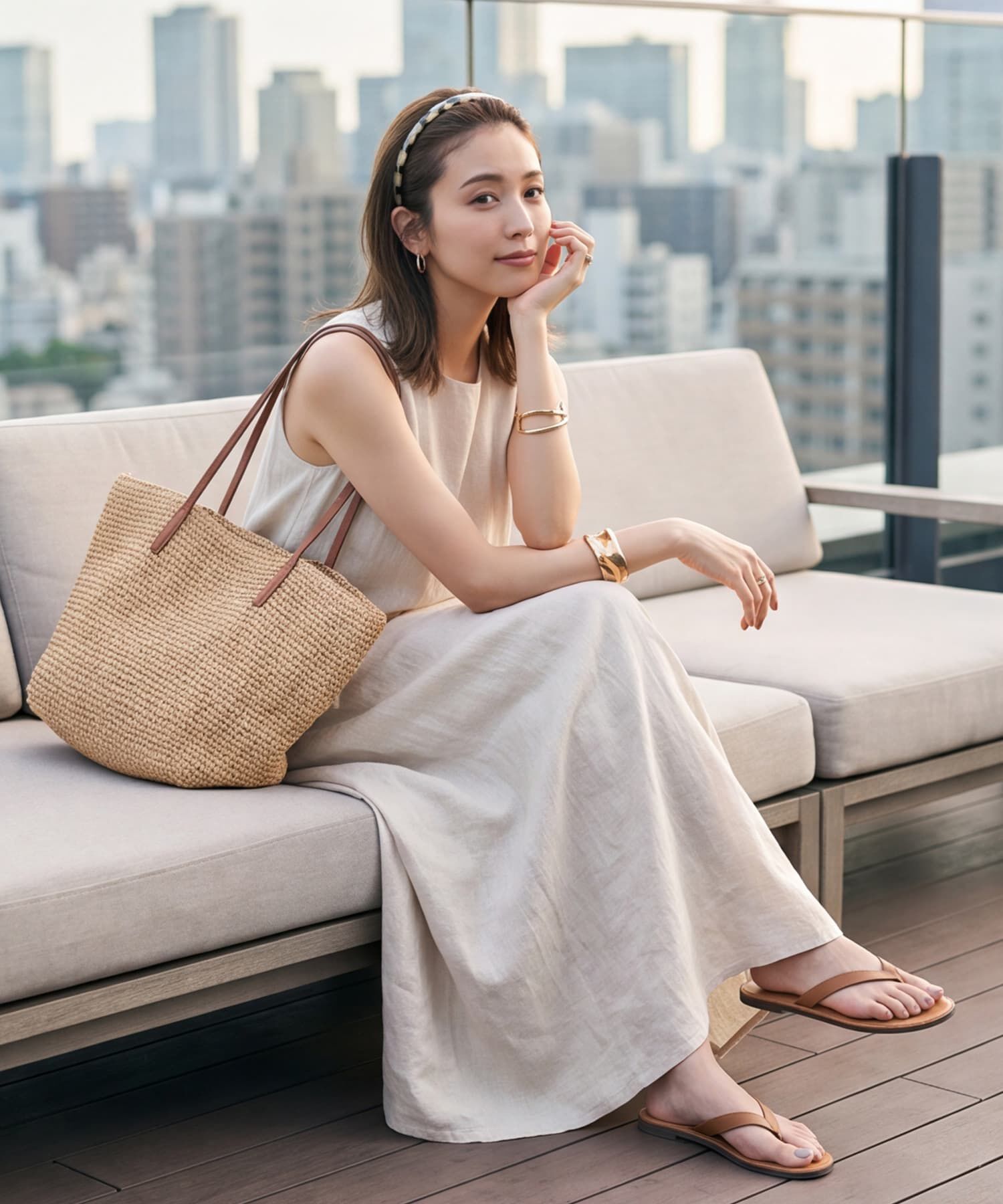 STYLE DELI「【DELI by】クラシックマーブルスリムカチューシャ」|カチューシャ|