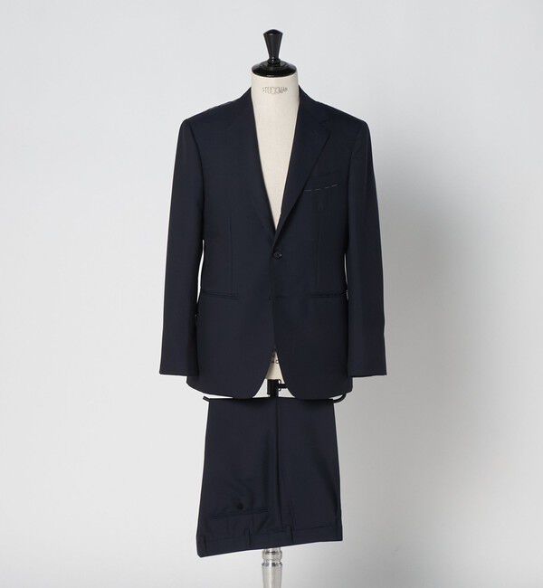 UNITED ARROWS「ウール/モヘヤ シングル ３ボタンスーツ MC―MODEL」|スーツ|NAVY