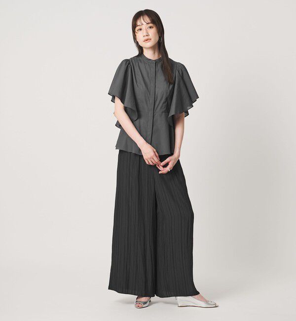 UNITED ARROWS「オーガンジー ペプラム フレア ブラウス ‐ウォッシャブル‐」|シャツ・ブラウス|