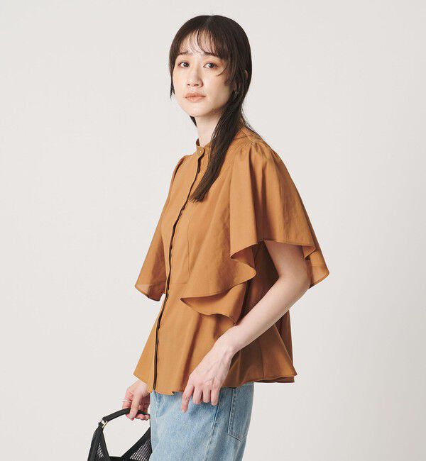 UNITED ARROWS「オーガンジー ペプラム フレア ブラウス ‐ウォッシャブル‐」|シャツ・ブラウス|MD.BROWN