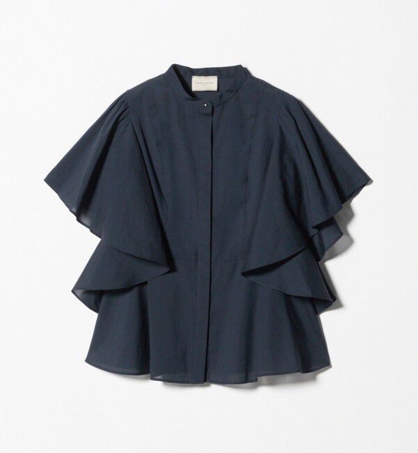 UNITED ARROWS「オーガンジー ペプラム フレア ブラウス ‐ウォッシャブル‐」|シャツ・ブラウス|
