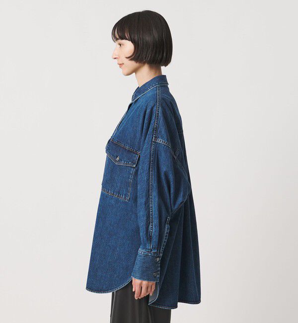 UNITED ARROWS「＜SACRA＞デニム ロングシャツ」|シャツ・ブラウス|