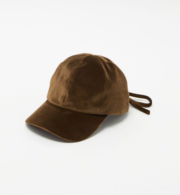 UNITED ARROWS「ベロア バックリボン キャップ」|キャップ・キャスケット|DK.BROWN
