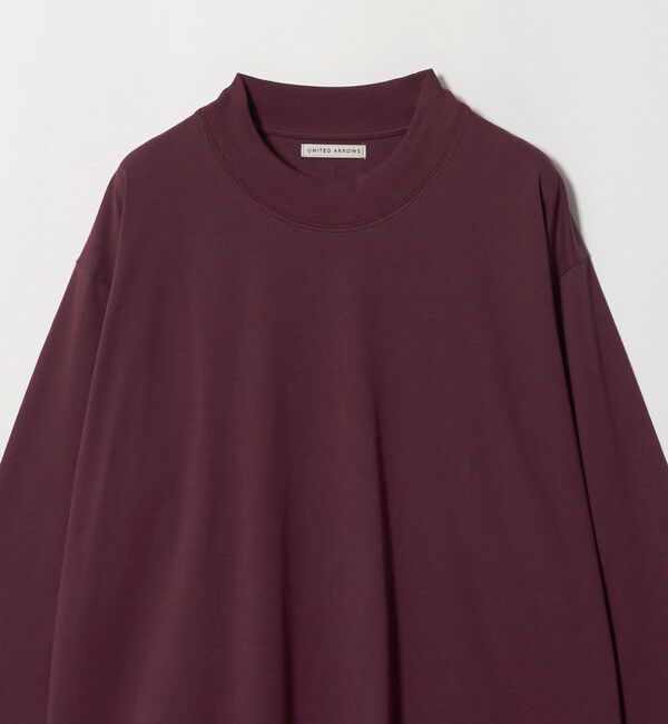 UNITED ARROWS「ALBINI オーガニックコトン モックネック ロングスリーブ Tシャツ 抗菌防臭」|Tシャツ・カットソー|