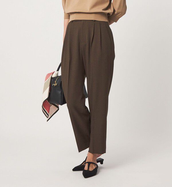 UNITED ARROWS green label relaxing「fleurie(フルリー) テーパード パンツ」|スラックス|DK.BROWN
