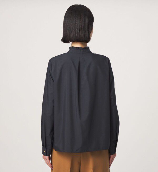 UNITED ARROWS green label relaxing「フリル ディテール ブラウス マシンウォッシャブル UVカット」|シャツ・ブラウス|