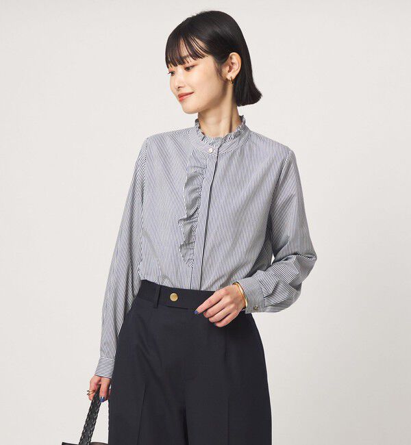UNITED ARROWS green label relaxing「フリル ディテール ブラウス マシンウォッシャブル UVカット」|シャツ・ブラウス|その他1