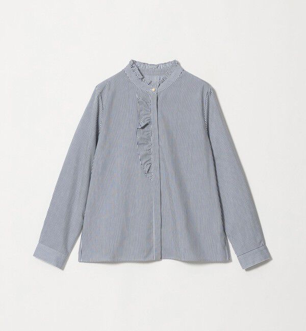 UNITED ARROWS green label relaxing「フリル ディテール ブラウス マシンウォッシャブル UVカット」|シャツ・ブラウス|