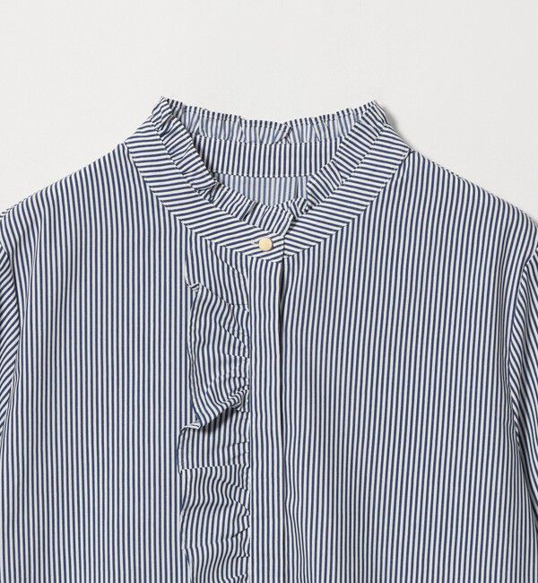 UNITED ARROWS green label relaxing「フリル ディテール ブラウス マシンウォッシャブル UVカット」|シャツ・ブラウス|
