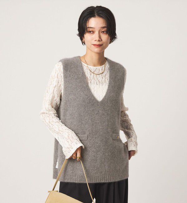UNITED ARROWS green label relaxing「ヘアリー ニット ベスト」|ベスト・ジレ|