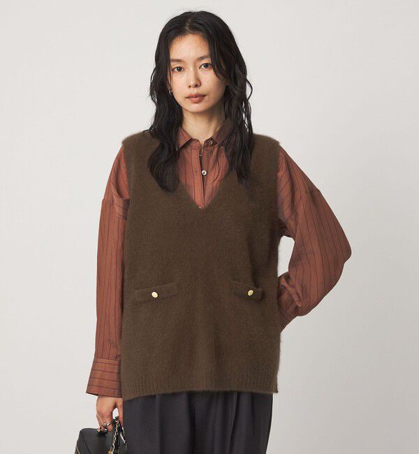 UNITED ARROWS green label relaxing「ヘアリー ニット ベスト」|ベスト・ジレ|