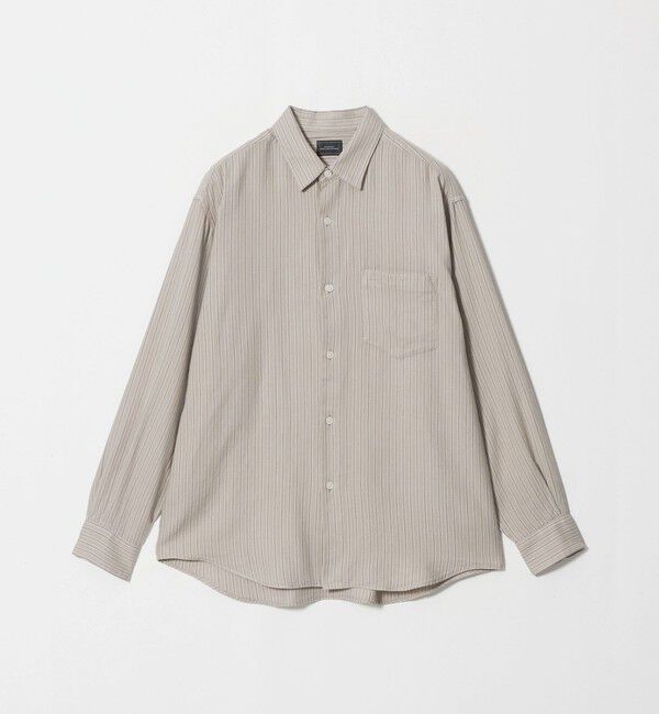 UNITED ARROWS green label relaxing「コットン レーヨン パターン ジャストルーズ レギュラーカラー 長袖 シャツ」|シャツ・ブラウス|BEIGE